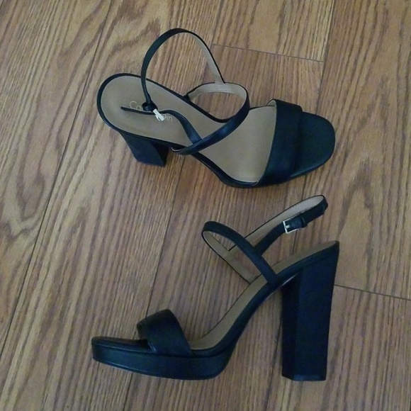 Calvin Klein Shoes - Calvin Klein black strappy heals!
